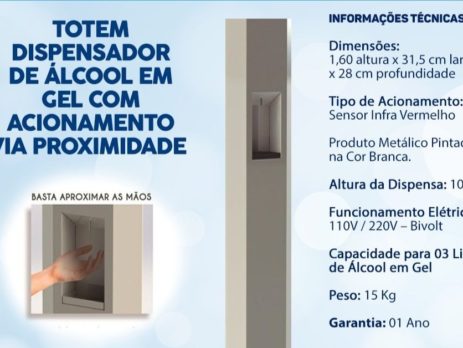 Dispensador Automatizado De Álcool em Gel
