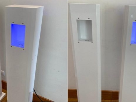 Totem de Álcool em Gel Via Sensor