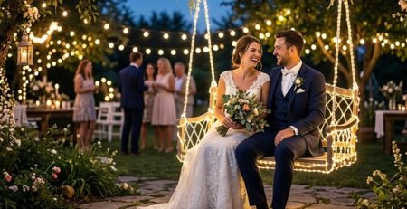 Alugar balanço de LED para casamento: como criar um cenário inesquecível