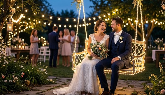 Alugar balanço de LED para casamento: como criar um cenário inesquecível