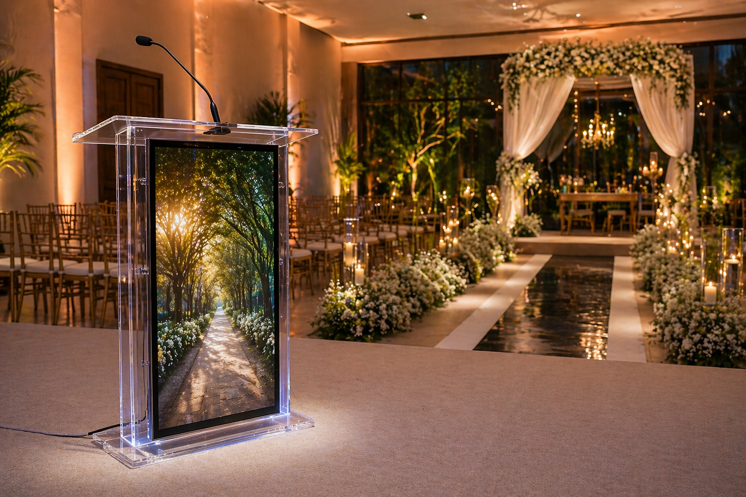 Locação de Púlpito Digital: destaque e impacto no seu evento