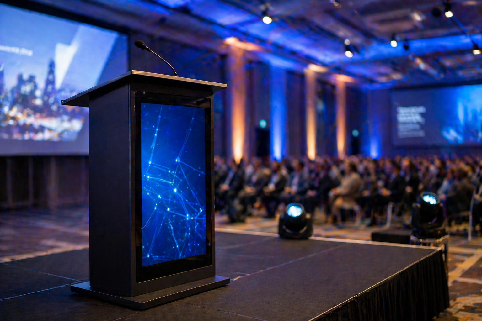 Locação de Púlpito Digital: destaque e impacto no seu evento