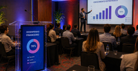 Locação de Púlpito Multimídia: mais tecnologia e autoridade para sua apresentação